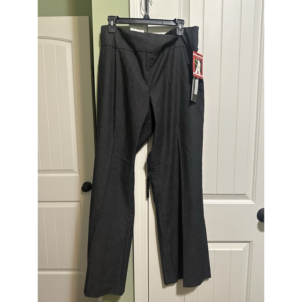 Renuar Paris Pants Women 16 Black Pull On Career Trouser NWT